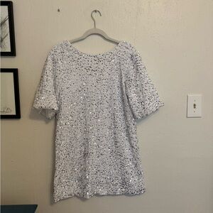 White Sequin Dress